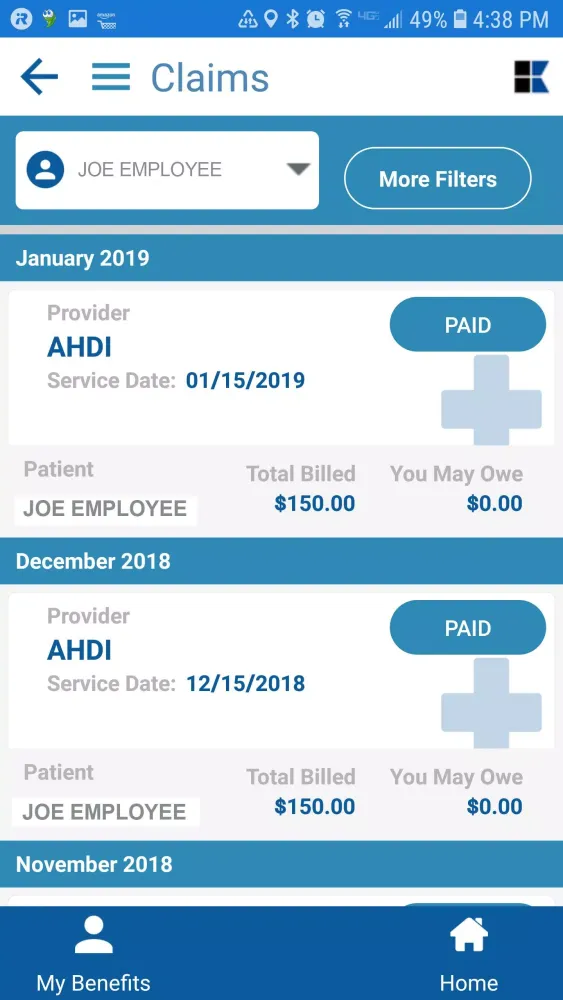 Screenshot di KBA-EZ Health Guide