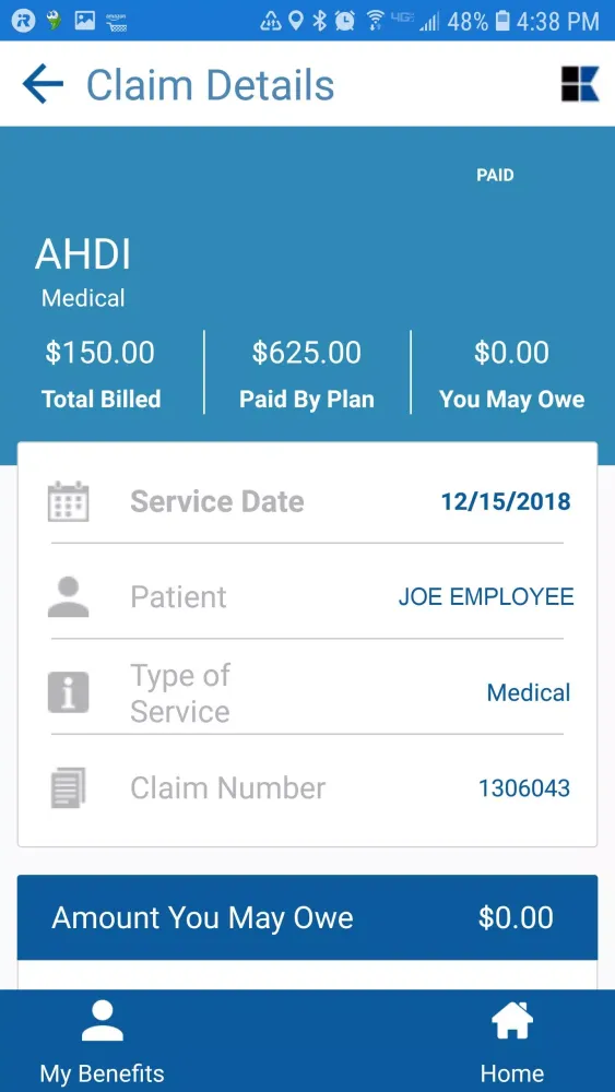 Screenshot di KBA-EZ Health Guide