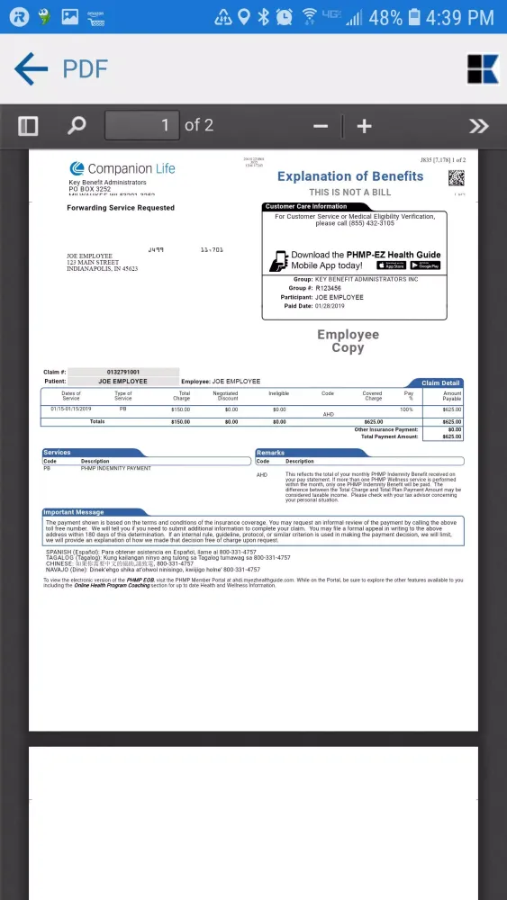 Screenshot di KBA-EZ Health Guide