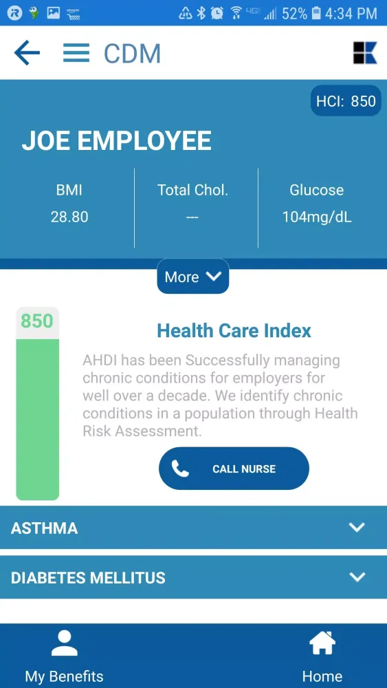 Screenshot di KBA-EZ Health Guide