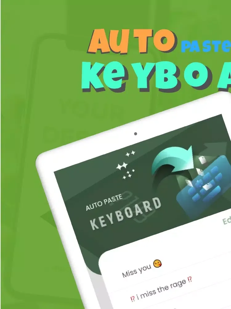 Tangkapan layar Auto Paste Keyboard Copy/Paste iPad 