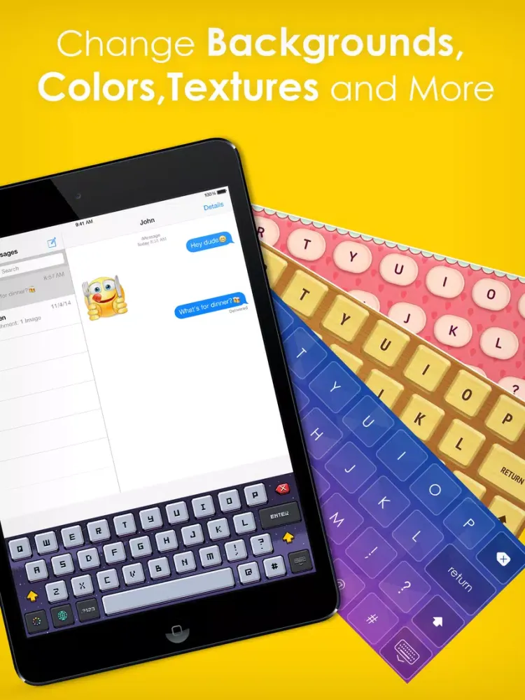 تصاویر Color Keyboard Themes Pro - new keyboard design & backgrounds for iPhone, iPad, iPod iPad 