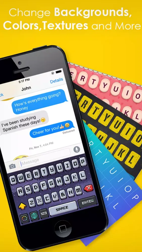 تصاویر Color Keyboard Themes Pro - new keyboard design & backgrounds for iPhone, iPad, iPod