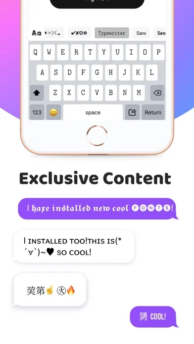 Captures d'écran de SNS Fonts & Keyboard for Text