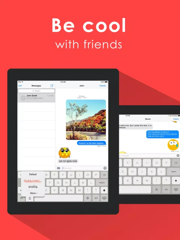 Zrzuty ekranu Cool Fonts Keyboard for iOS 8 - better fonts and cool text keyboard for iPhone, iPad, iPod iPad 