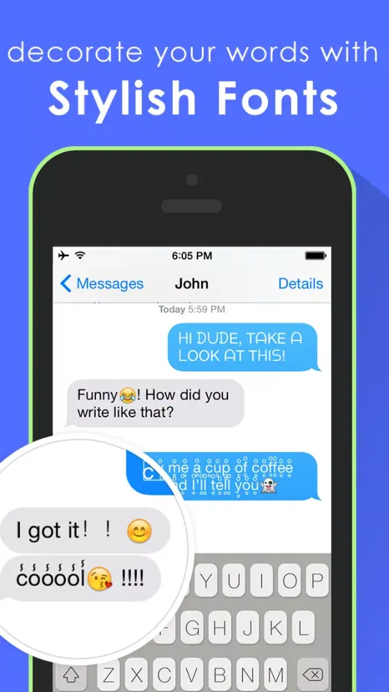 Zrzuty ekranu Cool Fonts Keyboard for iOS 8 - better fonts and cool text keyboard for iPhone, iPad, iPod