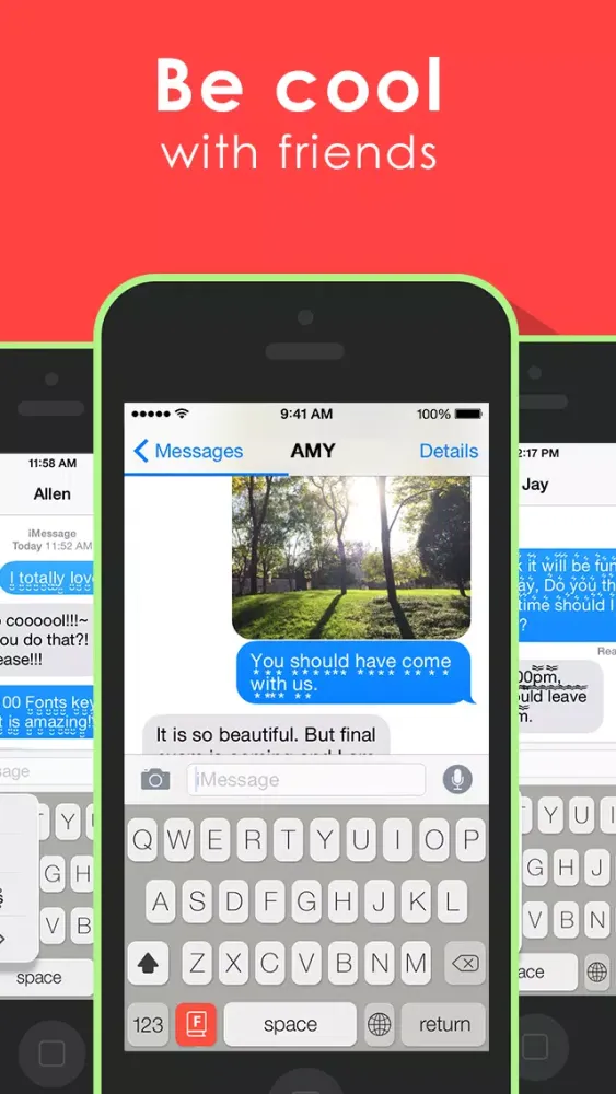 Zrzuty ekranu Cool Fonts Keyboard for iOS 8 - better fonts and cool text keyboard for iPhone, iPad, iPod