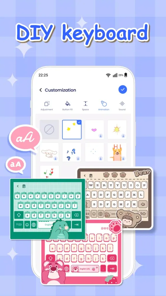 Tangkapan layar Keyboard Font & Keyboard Theme