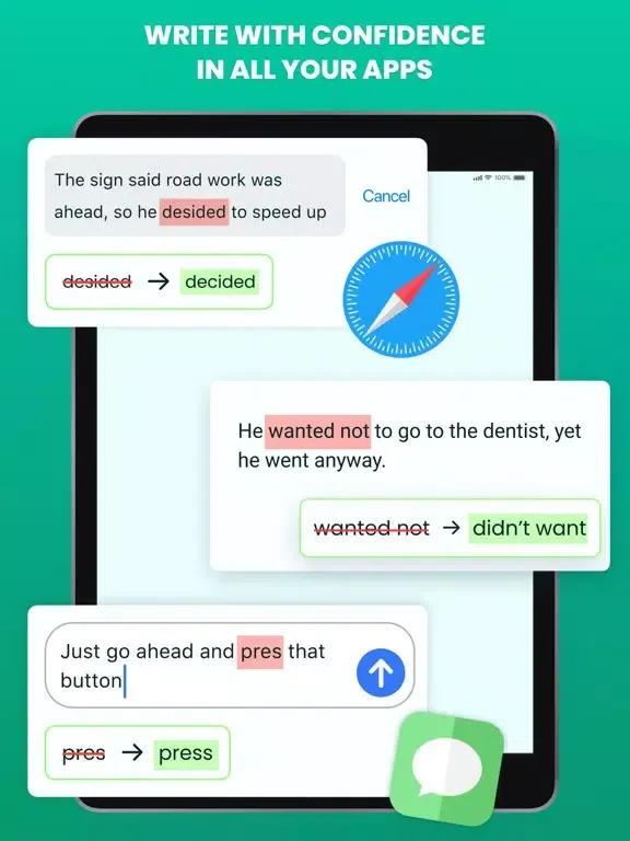 Ảnh chụp màn hình của Grammar Check with Keyboard iPad 