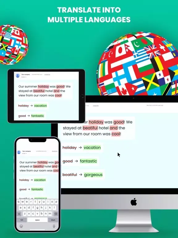 Ảnh chụp màn hình của Grammar Check with Keyboard iPad 