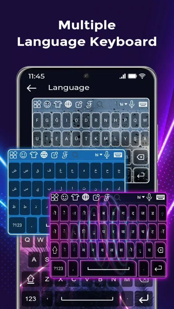 ภาพหน้าจอของ Neon LED Keyboard & Themes