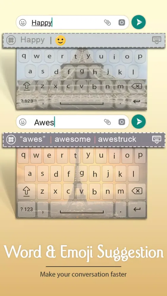 Paris Keyboard Screenshots