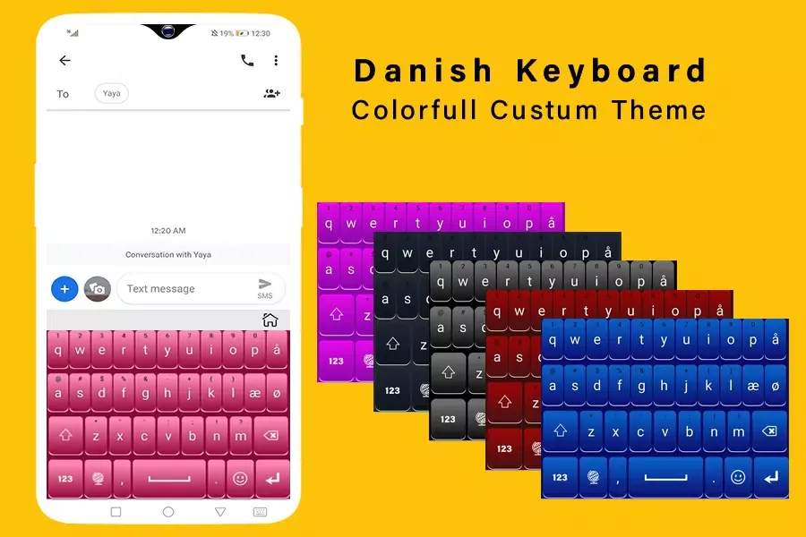 Danish English Keyboard App スクリーンショット
