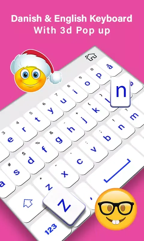 Danish English Keyboard App スクリーンショット