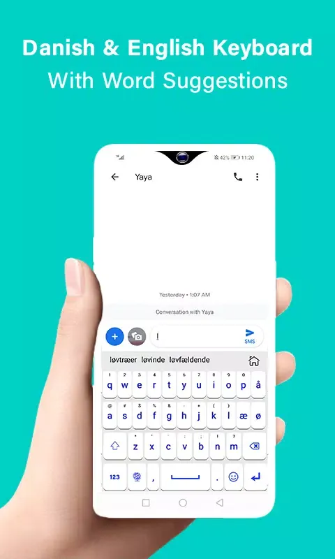 Danish English Keyboard App スクリーンショット