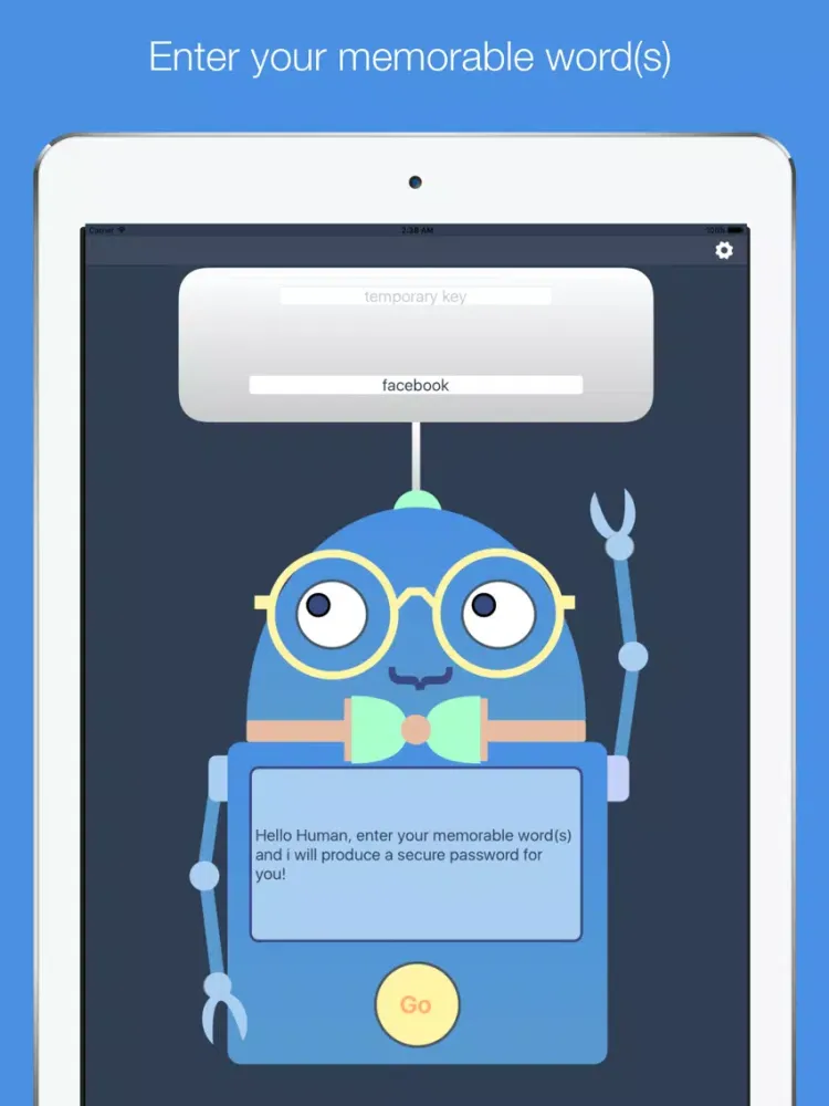 keyBot password generator iPad 应用截图