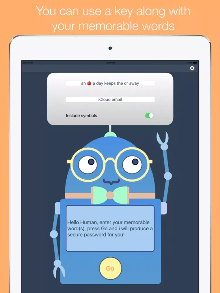 keyBot password generator iPad 应用截图