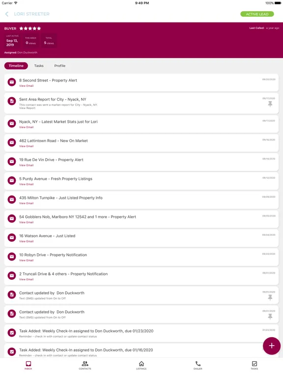 The Keyes Company CRM iPad  Screenshots