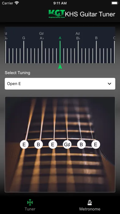 Zrzuty ekranu KHS Guitar Tuner Pro