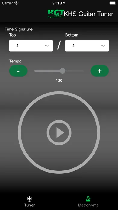 Zrzuty ekranu KHS Guitar Tuner Pro