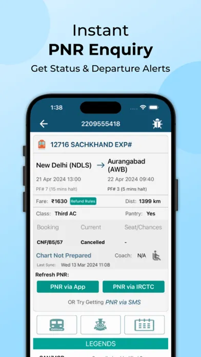 PNR, Live Train Status & Metro سکرین شاٹس
