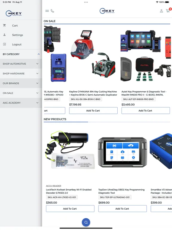 Zrzuty ekranu Key Innovations iPad 
