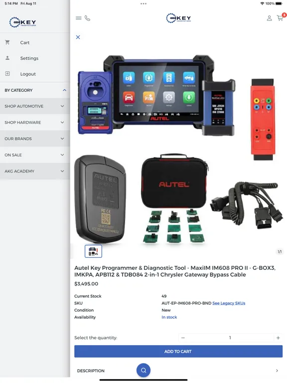 Zrzuty ekranu Key Innovations iPad 