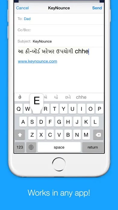 Capturas de tela do Gujarati Transliteration Keyboard by KeyNounce