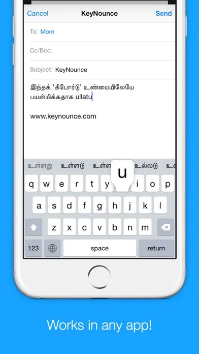 Tamil Transliteration Keyboard by Keynounce Screenshots