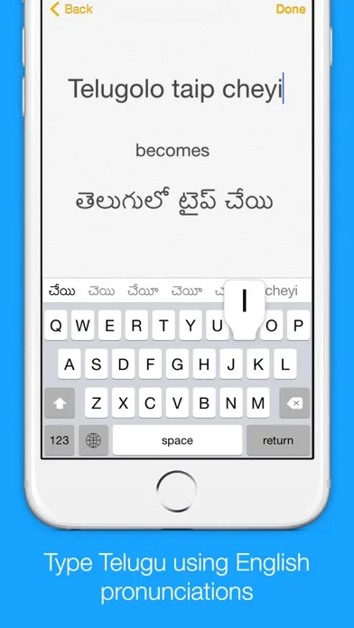 Telugu Transliteration Keyboard by KeyNounce Ekran Görüntüleri