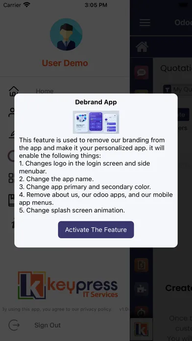 Odoo Community Mobile App Ekran Görüntüleri