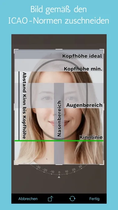 Biometric document photo app スクリーンショット