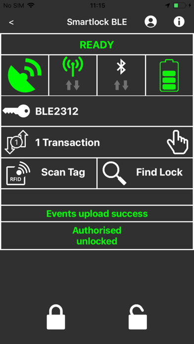Tangkapan layar Smartlock BLE