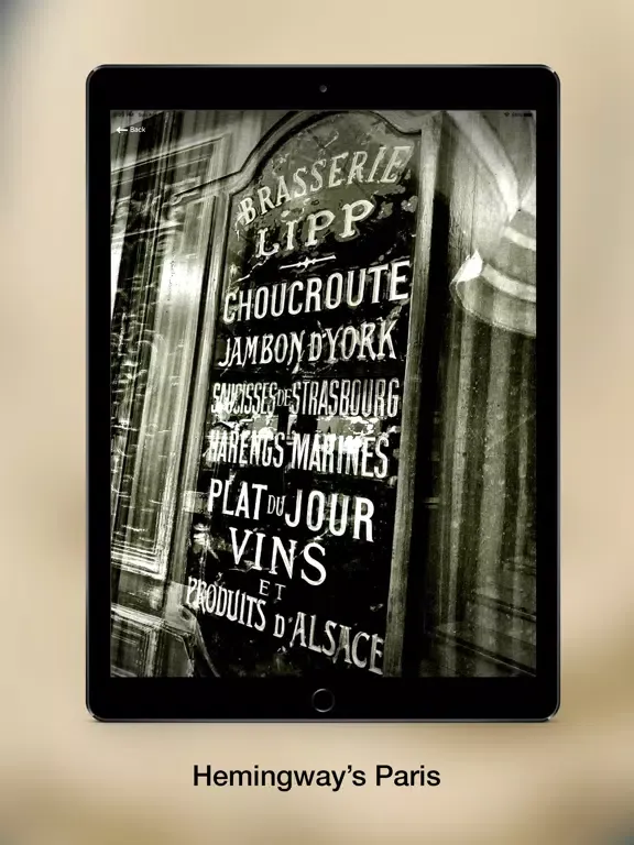 Скриншоты Hemingway in Paris iPad 