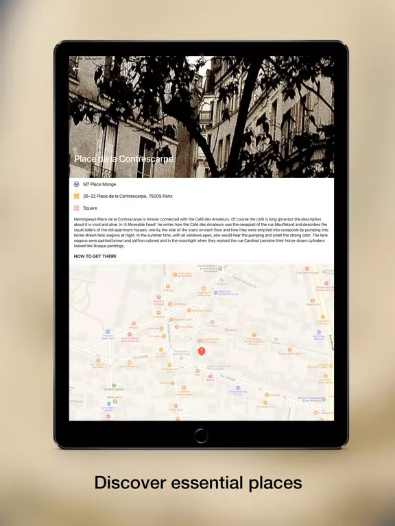 Скриншоты Hemingway in Paris iPad 