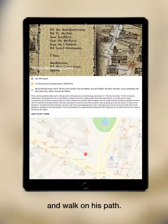 Скриншоты Hemingway in Paris iPad 