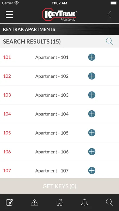 KeyTrak Multifamily Ekran Görüntüleri