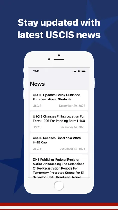 Capturas de pantalla de Case Tracker for USCIS Citizen