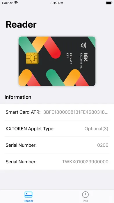 KXCardReader Ekran Görüntüleri
