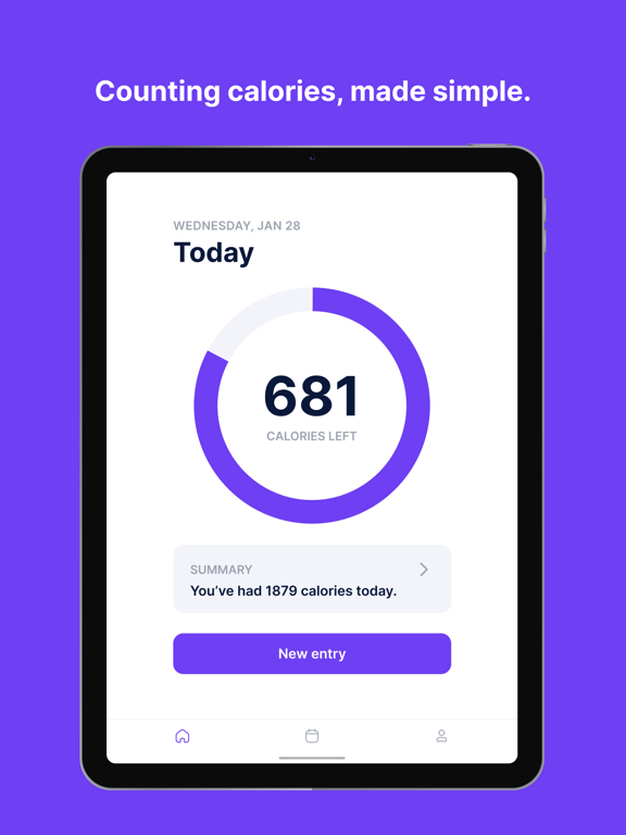 Simple Calorie Tracker iPad  سکرین شاٹس