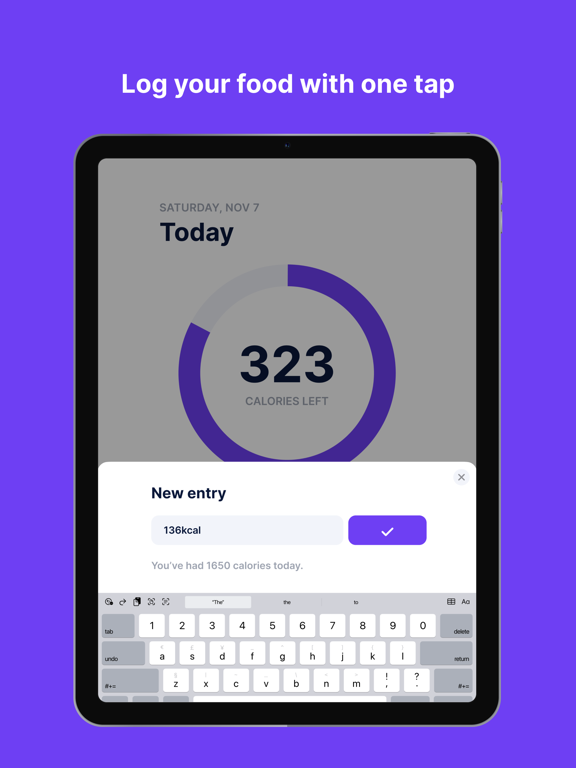 Simple Calorie Tracker iPad  سکرین شاٹس