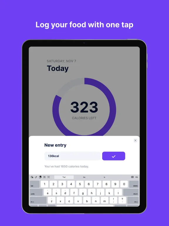 Simple Calorie Tracker iPad  Ekran Görüntüleri