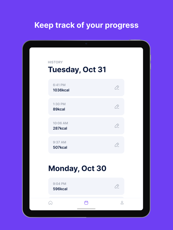 Simple Calorie Tracker iPad  سکرین شاٹس