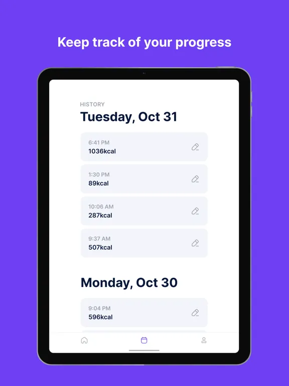 Simple Calorie Tracker iPad  Ekran Görüntüleri
