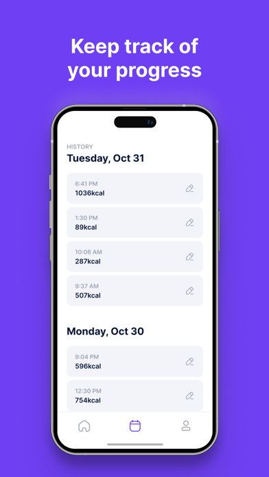 Simple Calorie Tracker سکرین شاٹس