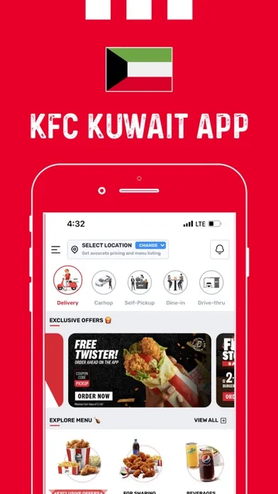 KFC Kuwait - Order food Online Screenshots