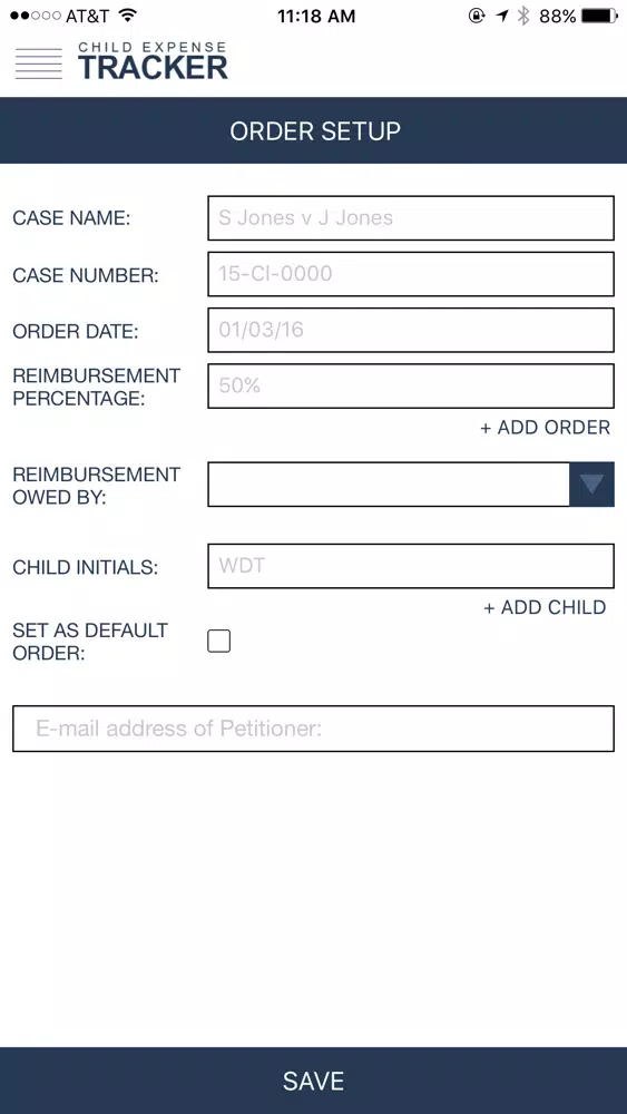 Tangkapan layar Child Expense Tracker App