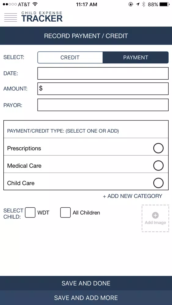 Tangkapan layar Child Expense Tracker App