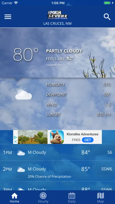 Capturas de pantalla de KFOX14 WX