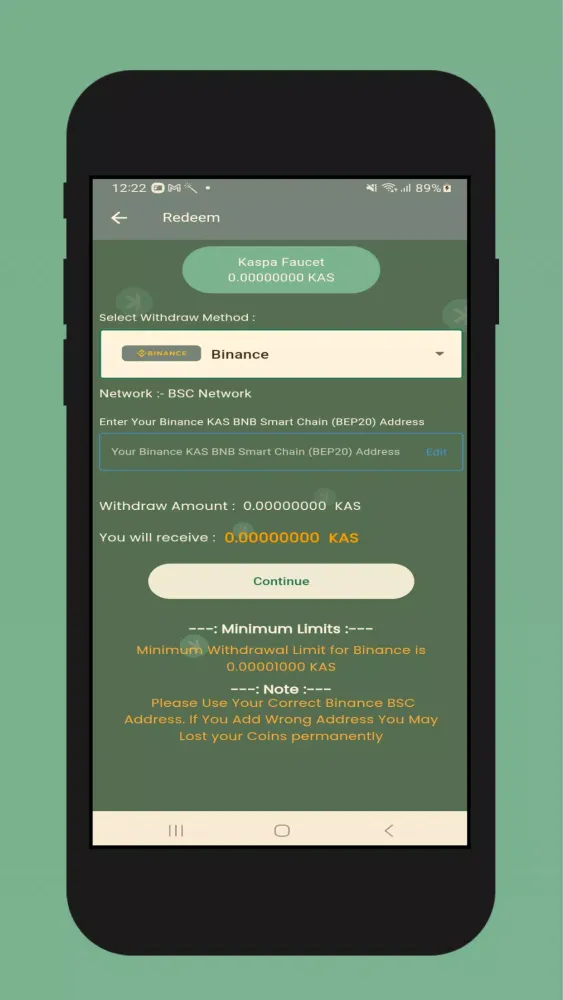 Kaspa Faucet Screenshots